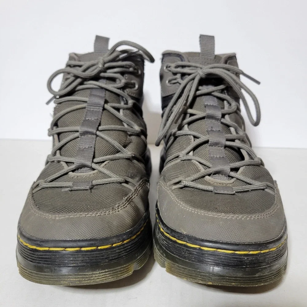 Dr.‎ Doc Martens Buwick Grey Black Utility Boots Unisex Mens 8 Womens 9